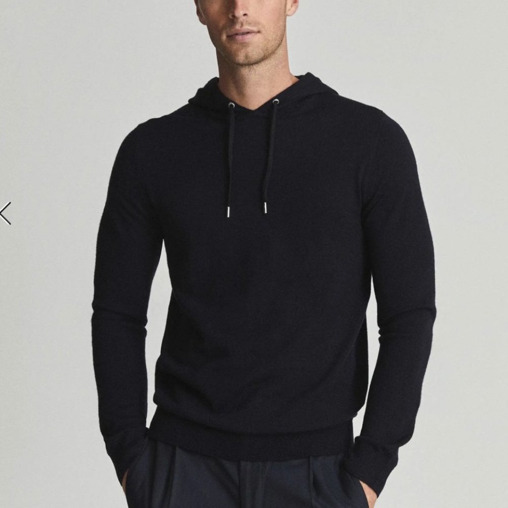 REISS HOLLAND MERINO WOOL Thin Hoodie